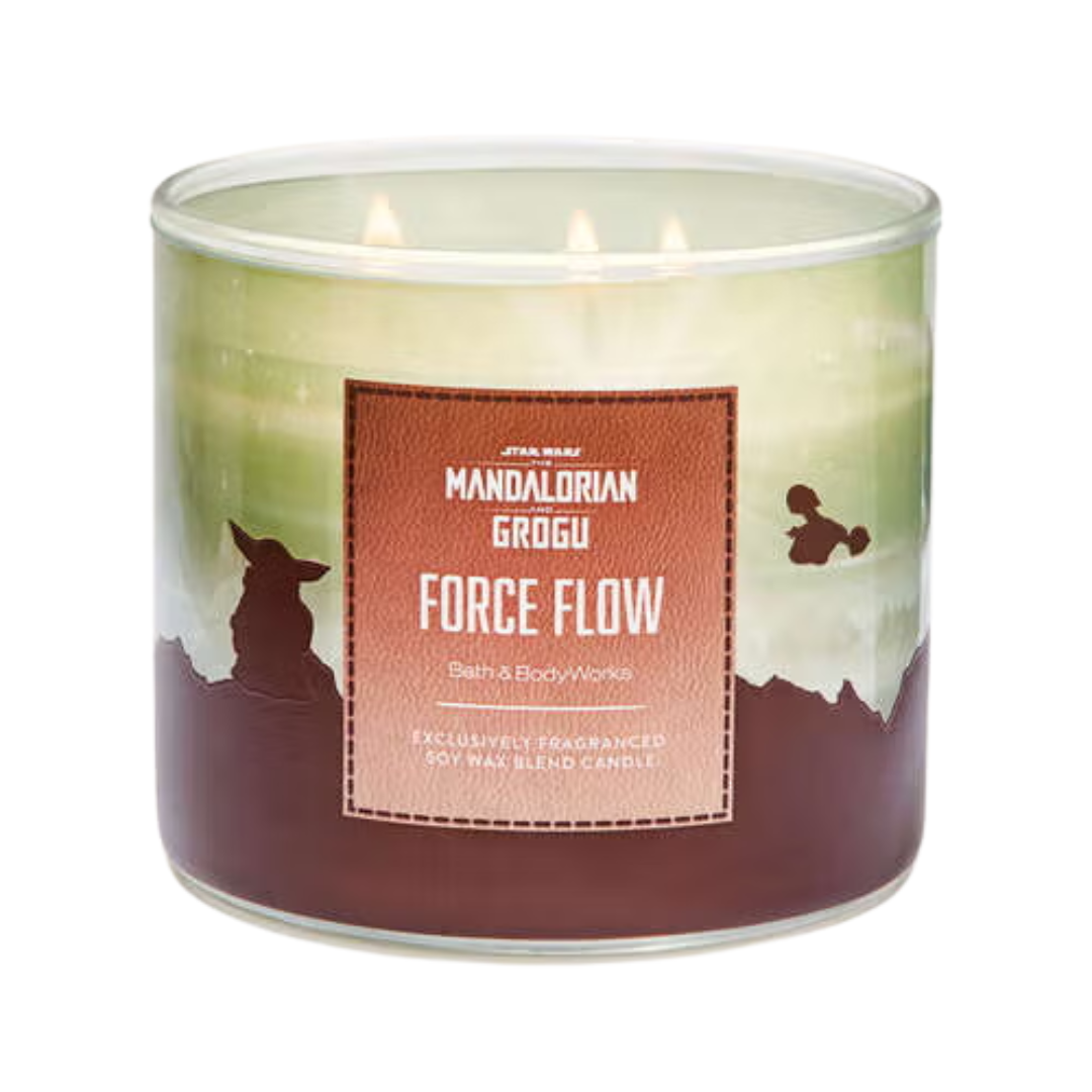 Bath & Body Works The Mandalorian and Grogu Collection – Force Flow 3-Wick Candle, 14.5 oz / 411 g
